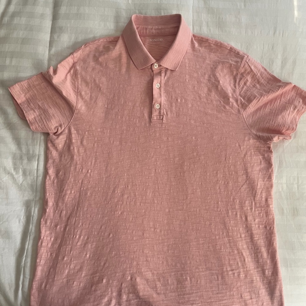 Vince Soft Pink Polo Shirt